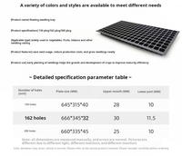 Plateau hydroponique flottant noir en PET à 128, 136, 162, 200 cellules pour semis