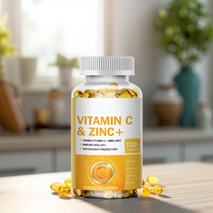 OEM ODM 비타민 <span class=keywords><strong>C</strong></span> 및 아연 보충 소프트젤 캡슐 (성인용)-항산화 및 면역 지원 120캡슐/병 - Product Image 6