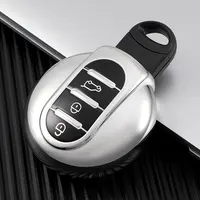 Porte-clés en cuir de haute qualité avec logo bmw mini,accessoires de  voiture pour Mini Cooper S JCW R55 R56 R60 F54 F55 F60 - Type Rouge