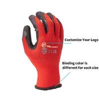Gants de travail en coton tricoté enduit de latex à effet gaufré, respirants, antidérapants, Snell 10G, pour la récolte agricole
