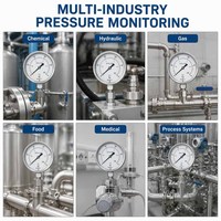 Manomètre à huile personnalisable en acier inoxydable 316, cadran de 100 mm, filetage mâle NPT 1/2, instruments de mesure de pression