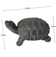 Figurine de tortue réaliste en résine imitation pierre - Sculpture artisanale imperméable pour jardin, patio et aménagement extérieur