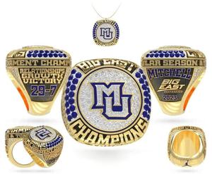 Bagues de championnat de baseball personnalisées tendance pour jeunes, plaquées or rose, en alliage de zinc, avec strass en cristal en forme de cœur - Product Image 3