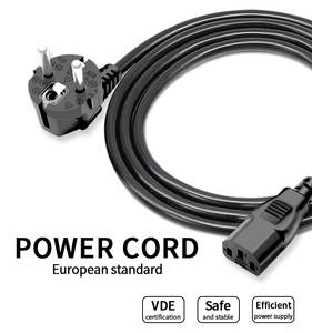 EU สายไฟ<span class=keywords><strong>3</strong></span>ขาต่อ C13 1.5เมตรสีดำ | 0.75mm ² สายเคเบิล18AWG ผ่านการรับรอง CE สำหรับเครื่องครัวอุปกรณ์สำนักงานอุปกรณ์ทางการแพทย์ - Product Image 4