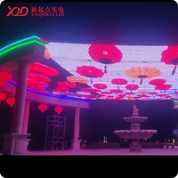 Pantalla LED de Malla Flexible XQD RGB IP65 para Publicidad Exterior, Compatible con Elevadores, Fachadas de Edificios y Tiendas Minoristas