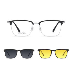 Monture de lunettes en titane bêta 7777 59-19-156, lunettes de soleil magnétiques pour hommes avec verres polarisés pour la conduite en extérieur - Product Image 1