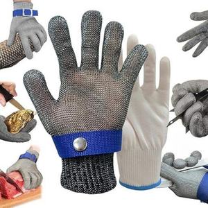 Gants de boucher anti-coupure en acier inoxydable 316L, personnalisables, résistance au coupure niveau 5, vente en gros, directement de l'usine - Product Image 3