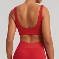 Torsadé avant léger respirant haut soutien col en v sangle réglable Yoga soutien-gorge amovible poitrine coussin femmes solide Yoga sport