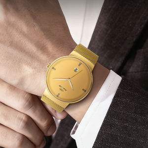 นาฬิกาควอตซ์ลำลอง 40 มม. สไตล์ธุรกิจ เรียบหรู บางเฉียบ สายสแตนเลสสตีลแบบตาข่าย กันน้ำ พร้อมเข็มนาฬิกา สำหรับผู้ชาย - Product Image 2