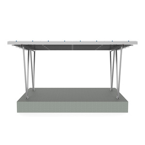 Canopée <span class=keywords><strong>solaire</strong></span> pour parc automobile, <span class=keywords><strong>3</strong></span> panneaux en acier au carbone, avec cadre en aluminium, livraison gratuite - Product Image 3