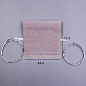 Oferta Especial: Bolsa de Joyería de Lujo OEM con Solapa, 8.5*8.5cm, de Poliéster de Alta Gama con Cinta, para Bodas y Moda, Personalizable - Product Image 2