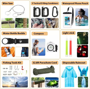 Bochen vente kit de survie de haute qualité pour <span class=keywords><strong>Camping</strong></span> en plein air randonnée escalade et course Portable premiers soins tente d'urgence - Product Image 6