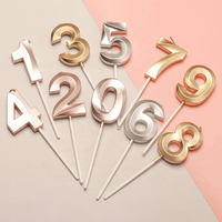 Gold Glitter 0-9 Nummer Geburtstags kerze für Kinder Erwachsene Geburtstag Jubiläums feier Kuchen Dekoration Kerzen