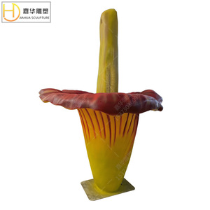 Escultura de Gloriosa de la Mañana en Fibra de Vidrio, Modelo Decorativo Grande para Exteriores, para Montar en el Suelo - Product Image 5