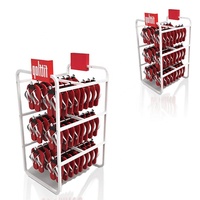 Tongs en métal blanc de haute qualité personnalisées en usine présentoir pour chaussures et pantoufles avec en-tête publicitaire