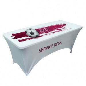 ผ้าคลุมโต๊ะโฆษณาและธงแบนเนอร์โพลีเอสเตอร์สีสันสดใสแบบยืดหยุ่นขนาด 6/8 ฟุต สำหรับบูธงานแสดงสินค้า - Product Image 3