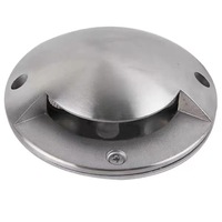 Lampe LED encastrable extérieure étanche en acier inoxydable 304 pour allées et chemins, 2W 3W, avec panneau latéral transparent