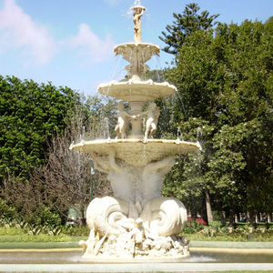 Fontaine cascade tête de <span class=keywords><strong>lion</strong></span> en marbre blanc naturel pour la décoration de jardin - Product Image 6