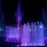 Mini Luces LED Coloridas Musicales para Exteriores, Fuente de Agua para Piscina de Acero Inoxidable