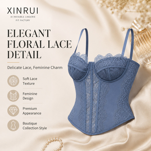 Body Bustier <span class=keywords><strong>Corset</strong></span> en Dentelle Personnalisé pour Femme avec Armatures, Respirant, Bretelles Ajustables, Taille Ajustable, ODM - Product Image 3