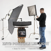 Lampe vidéo LED enroulable 150W avec télécommande, panneau photographique portable et pliable pour studio et diffusion en direct