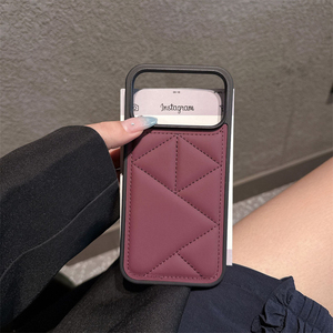 Coque de téléphone 3D Skin Touch effet duvet pour iPhone 18 Pro Max 17 16 15 14 13, en tissu doux cerise foncé, antichoc - Product Image 3