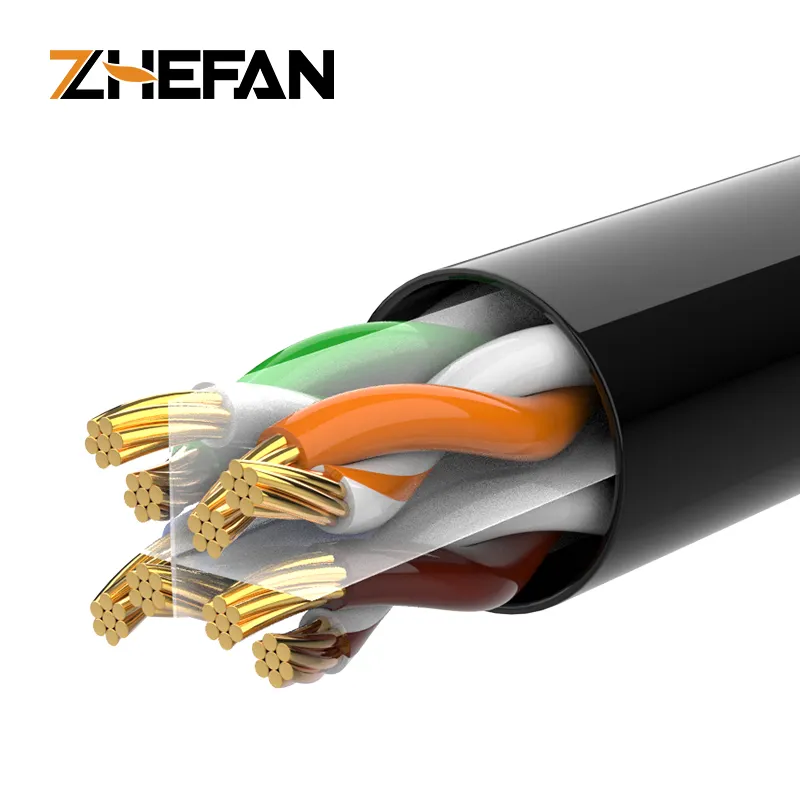 การปรับแต่ง Cat7 สาย Lan Cat6 Rj45 เครือข่าย Ethernet สายแพทช์ CAT5E สาย Lan Rj45 Pvc แจ็คเก็ตสายสื่อสาร 1 m 2 m