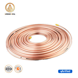 공장 판매 99% 순수 C1020 C10200 Tu1 구리 원형 튜브 코일 12인치 5mm 열 절연 무봉제 팬케이크 튜브 파이프 - Product Image 1
