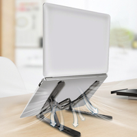 Support d'ordinateur portable pour bureau Support réglable pour ordinateur portable ABS + Silicone pliable Support pour ordinateur portable