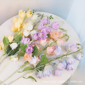 ดอกลิลลี่ออฟเดอะแวลลีย์ประดิษฐ์จากผ้าไหม ช่อดอกไม้สำหรับงานแต่งงาน ตกแต่งบ้าน ทำด้วยมือ - Product Image 2