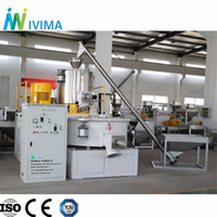 Ligne de production WPC avec mélangeur de haute vitesse pour poudre de PVC et carbonate de calcium, chauffage et refroidissement