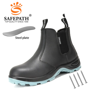 Fabrieks Anti-Smashing Anti-Doorprik Koeienhuid Chelsea Stalen Teen Waterdichte Heren Industriële Schoenen Werkveiligheidsschoenen - Product Image 3