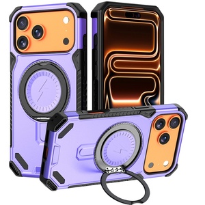 Funda Antigolpes Serie Mecha con Soporte Magnético Giratorio para iPhone 17 Pro Max, Carcasa Resistente para Teléfono, Venta al Por Mayor B2B - Product Image 3