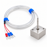 Sensor Suhu Elektroplating Tahan Korosi Pt100 PTFE Tahan Asam dan Alkali OEM IP65
