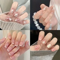 Ongles à presser longs en forme de stiletto, motif léopard de haute qualité, faits main, avec fleurs en gel 3D et perles dorées