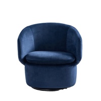 Chaise rembourrée sans pied en tissu élégant pour la lecture, le bureau, le salon, les loisirs, fauteuil simple pour l'hôtel, chaise cylindrique pivotante