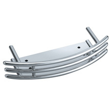 Étagère d'angle <span class=keywords><strong>murale</strong></span> en <span class=keywords><strong>verre</strong></span> pour salle de bain d'hôtel moderne avec design en forme d'éventail, finition chromée écologique - Product Image 3