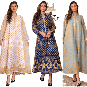 Robe Abaya Musulmane Brodé en Chiffon Naturel <span class=keywords><strong>Sexy</strong></span> pour Femme, Style Moyen-Orient Transfrontalier, Idéale pour Dubaï et l'Arabie Saoudite - Product Image 1