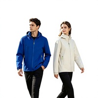 Trench-coat léger haute performance pour homme, 100 % polyester, coupe-vent, imperméable et anti-taches, col montant, idéal pour les activités de team building d'entreprise.