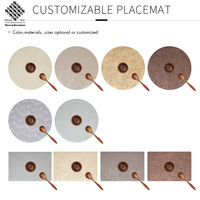 Vente directe d'usine ensemble de table à manger en cuir PU tapis de table lavables lavables imperméables tapis de table pour la cuisine