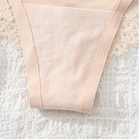 Culottes en Dentelle Transparente Sexy et de Haute Qualité, Taille Moyenne, sans Coutures, pour Femmes