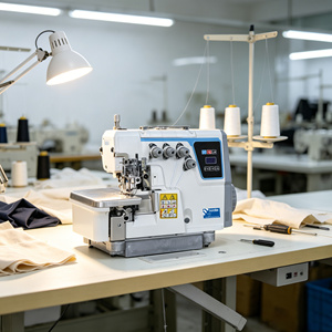 B-M5-D Direct Drive Overlock <b>Sewing</b> <b>Machine</b>, Auto Trimmer Low Noise Industrial 4 Thread Energy Saving <b>Machine</b> - Product Image 3