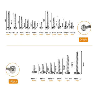 Vite autoforante a testa bombata con rondella esagonale in acciaio inox 410 per lamiera o <span class=keywords><strong>legno</strong></span> - Product Image 4