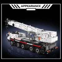 Mould King 17075 Camion-grue mobile motorisé RC, Blocs de construction, Modèle d'ingénierie pour amateurs