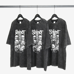 Sublimation Vintage T-shirt Custom Enzyme Wash Custom Printed Faded Tshirt - Product Image 2