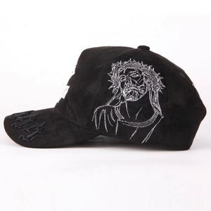 หมวกเบสบอลทรงสปอร์ต 3 มิติ คุณภาพสูง บุซาติน  สำหรับทุกเพศ  ปักโลโก้ได้  ผ้าฝ้าย  ปีกหมวกหนังกลับสีดำ 5 ชิ้น - Product Image 4