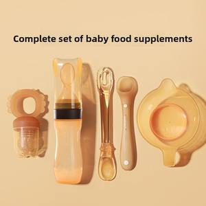 Juego de 6 Piezas de Vajilla Infantil Libre de BPA, Platos de Silicona <span class=keywords><strong>para</strong></span> Bebés con Tazón, Baberos, Cuchara, Utensilios <span class=keywords><strong>para</strong></span> Comida de Bebés - Product Image 2