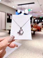 Nouveau Collier Papillon en Acier Inoxydable Plaqué Or avec Zircon, Design de Niche Luxe Léger et Polyvalent, Chaîne de Clavicule Exquise 2026