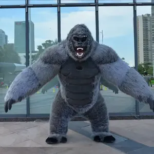 Efun aufblasbares King Kong realistisches Gorilla-Mascottekostüm Pelzanzug Plüschparty Unisex Riesiges tier-Aufblasbares Kostüm für Erwachsene