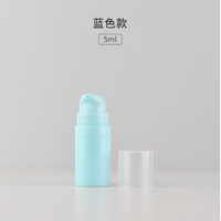 Nouvelle Offre Spéciale 15ml 10ml 5ml blanc bleu rose noir rond PP pompe cosmétique bouteille sans air en stock